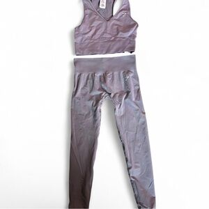 Purple GymShark Seamless Activewear Set